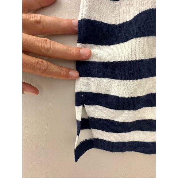 Zenergy by Chico’s Stripe Blocked Tunic Tank Tonga Navy Size 0 (Small) - Picture 5 of 10